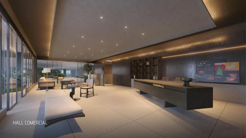 Lounge corporativo do Cidade Ybiti Offices