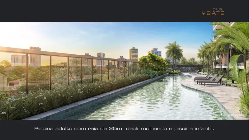 Piscina com raia do Opus Ybaté